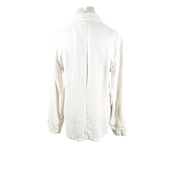 Anthropologie Velvet by Graham & Spencer Linen Blazer Ivory Women’s Size XS - Picture 10 of 10